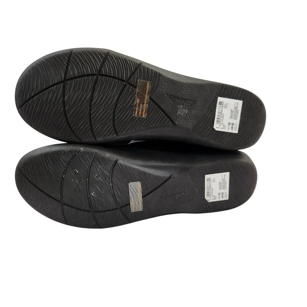 Clarks Sillian Sway Cloudsteppers Womens 9.5 M Black‎ Ankle Boots Comfort Shoes